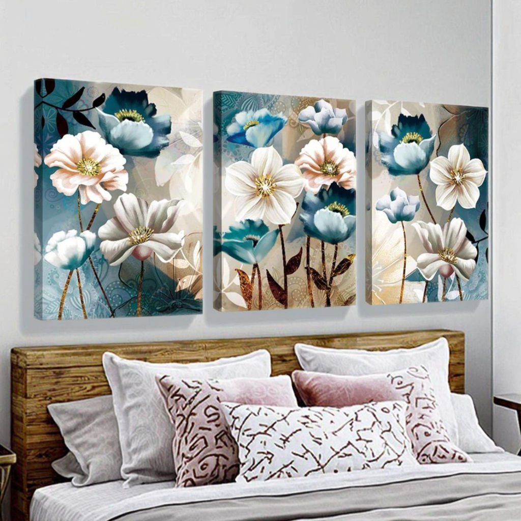 Hd1a81ce74a584a168aa2d8ef8452949f9.jpg Blue Lotus Flower Canvas Wall - Image 1